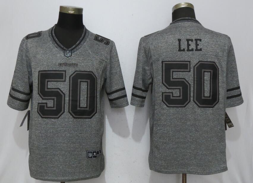 Men Dallas Cowboys #50 Lee Gray New Nike Stitched Gridiron Gray NFL Limited Jersey